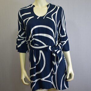 ESCAPADA  LIVING WITH REMOVABLE  BELT DRESS SZ SM  Removable sash waist tie  3/4